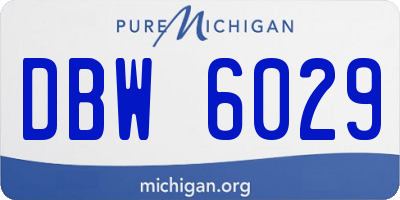 MI license plate DBW6029