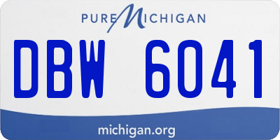 MI license plate DBW6041