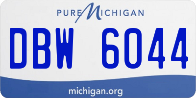 MI license plate DBW6044