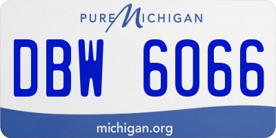 MI license plate DBW6066