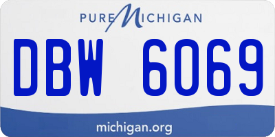 MI license plate DBW6069