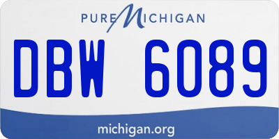 MI license plate DBW6089