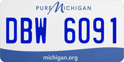 MI license plate DBW6091