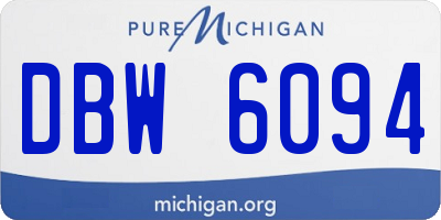 MI license plate DBW6094