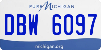 MI license plate DBW6097