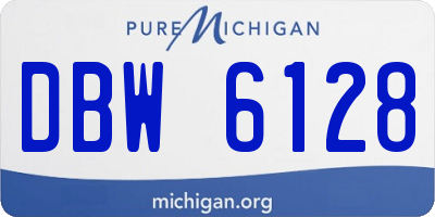 MI license plate DBW6128