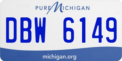 MI license plate DBW6149