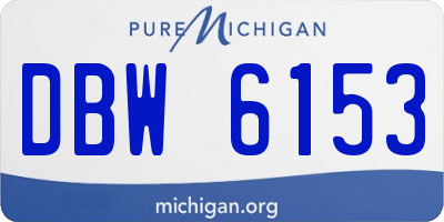 MI license plate DBW6153