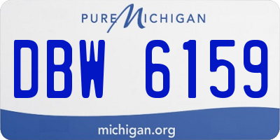 MI license plate DBW6159