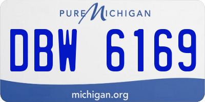 MI license plate DBW6169