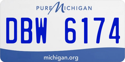 MI license plate DBW6174