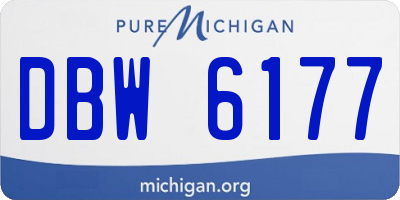 MI license plate DBW6177