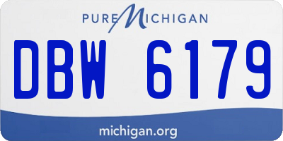 MI license plate DBW6179