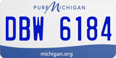 MI license plate DBW6184