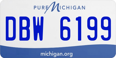 MI license plate DBW6199