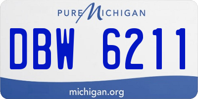 MI license plate DBW6211