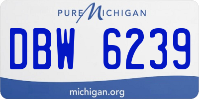 MI license plate DBW6239