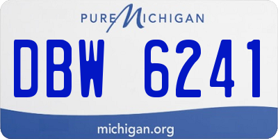 MI license plate DBW6241