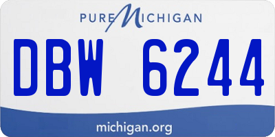 MI license plate DBW6244