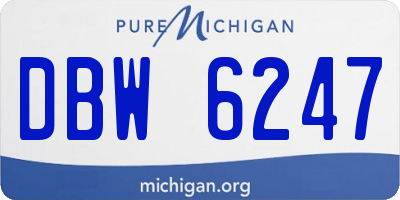 MI license plate DBW6247