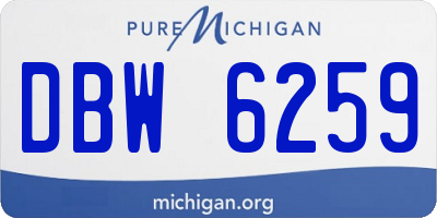 MI license plate DBW6259