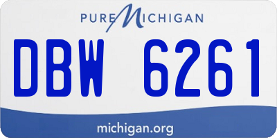 MI license plate DBW6261