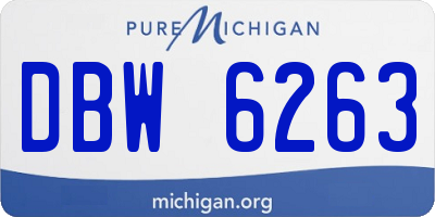 MI license plate DBW6263