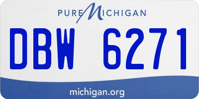 MI license plate DBW6271