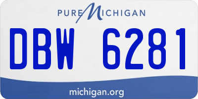 MI license plate DBW6281