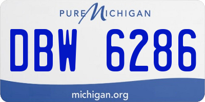 MI license plate DBW6286