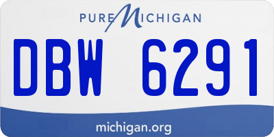 MI license plate DBW6291