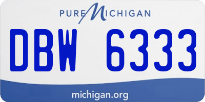 MI license plate DBW6333