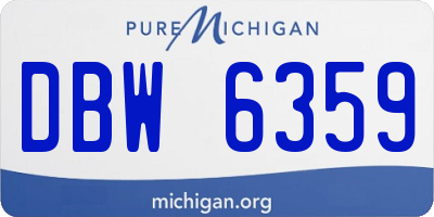 MI license plate DBW6359