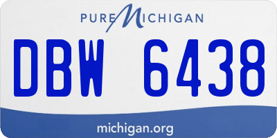 MI license plate DBW6438
