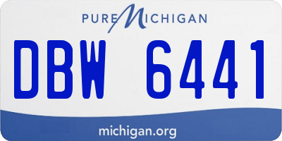 MI license plate DBW6441