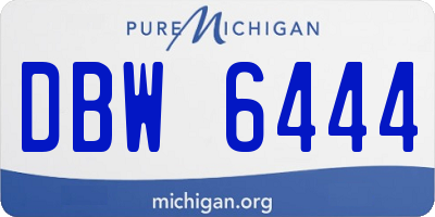 MI license plate DBW6444