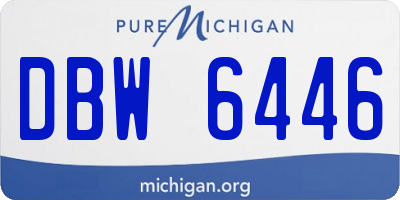 MI license plate DBW6446
