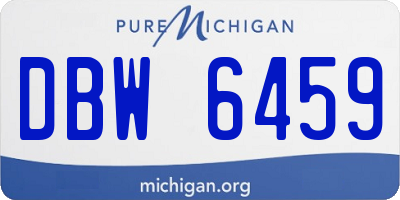 MI license plate DBW6459