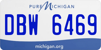 MI license plate DBW6469