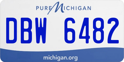MI license plate DBW6482