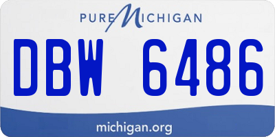 MI license plate DBW6486