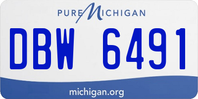 MI license plate DBW6491