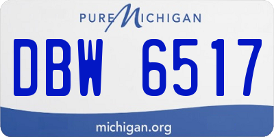 MI license plate DBW6517