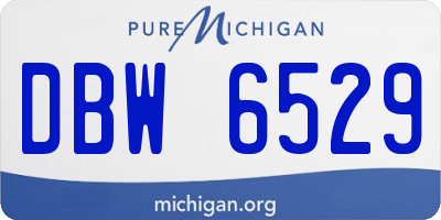 MI license plate DBW6529
