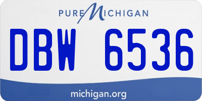 MI license plate DBW6536