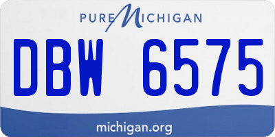 MI license plate DBW6575