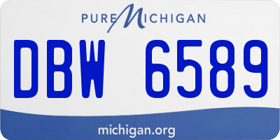 MI license plate DBW6589