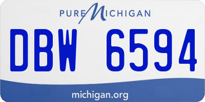 MI license plate DBW6594