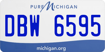 MI license plate DBW6595