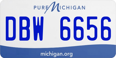 MI license plate DBW6656